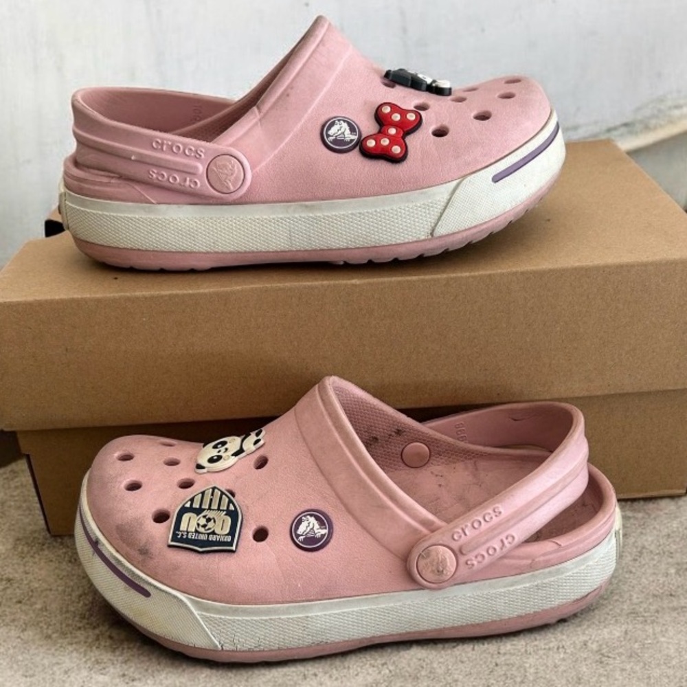 Crocs Crocband J1 Kids' Clogs Pink Used